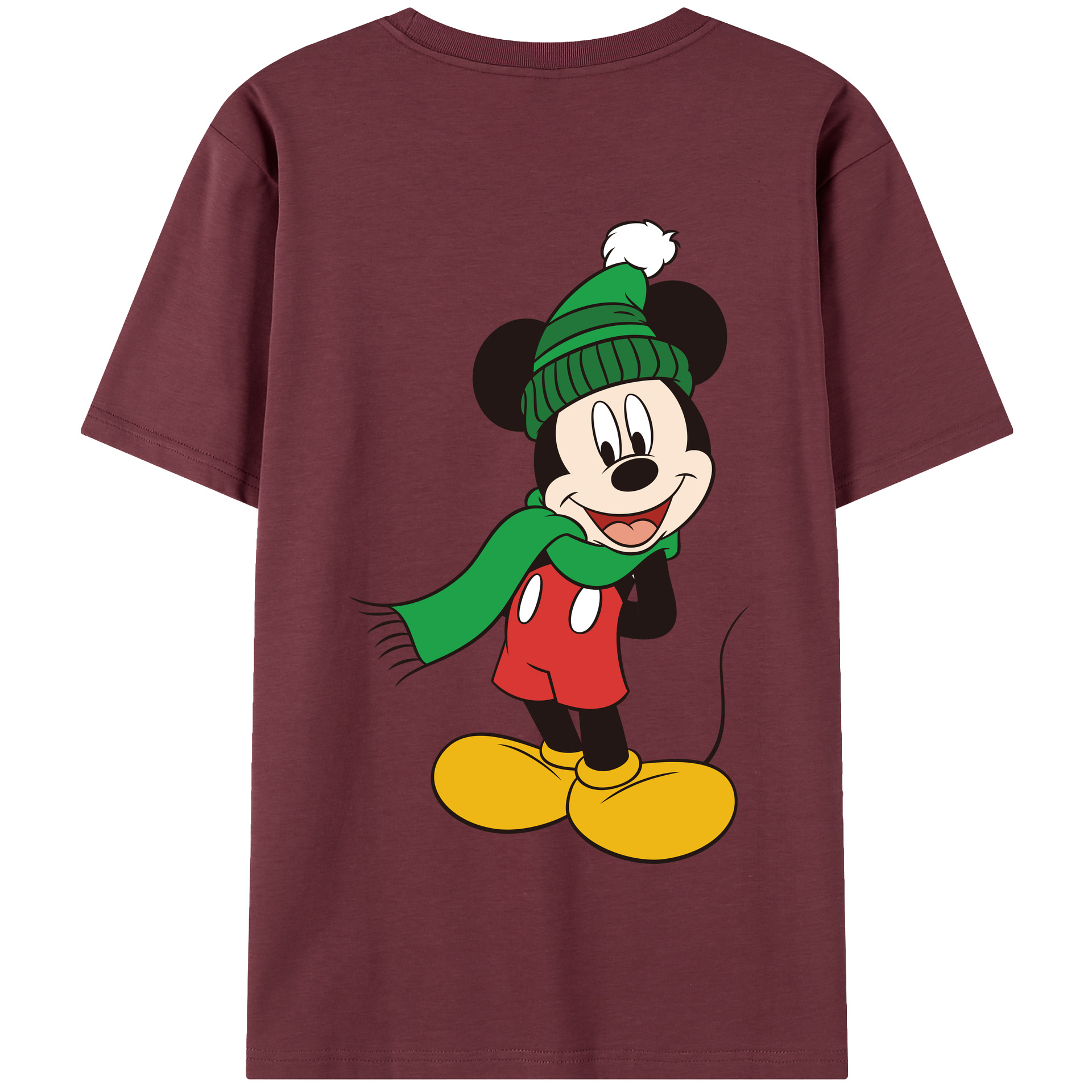 （画像用） ミッキーマウス Mickey Mouse 綿100％半袖Tシャツ（背面プリント）